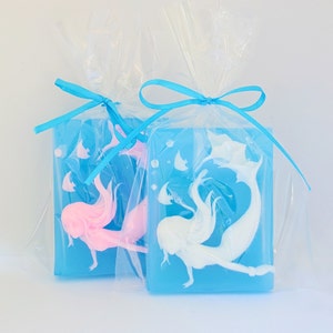 MERMAID SOAP, Under the Sea Soap, Beach Wedding Favors, Ocean Theme Gift for Mom, Mermaid Lover Gift, Nautical Soap, Beach House Bath Decor