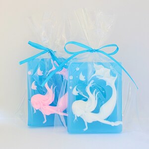 MERMAID SOAP BAR, Mermaid Gift, Beach Wedding Party Favors, Ocean Themed Baby Shower Guest Soap, Mermaid Bridal Party, Under the Sea Soaps