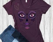 Dia de Los Muertos Skeleton Shirts Day of the Dead Halloween Skull Gift Shirts Juniors Fit Tee