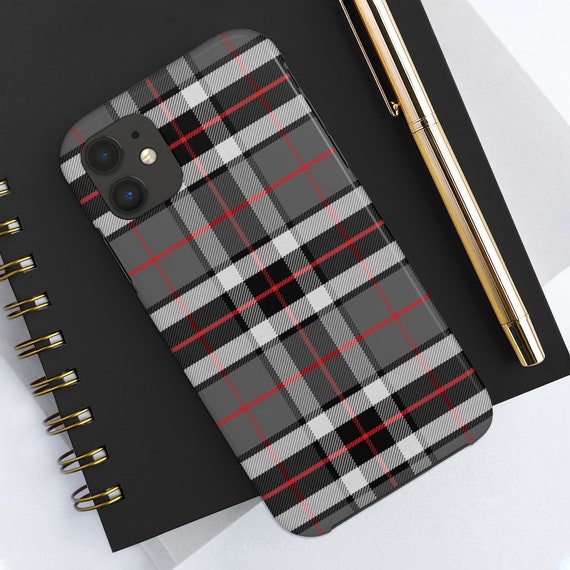 Black And White Plaid Aesthetic Iphone Case Iphone 11 X 8 7 6 Etsy
