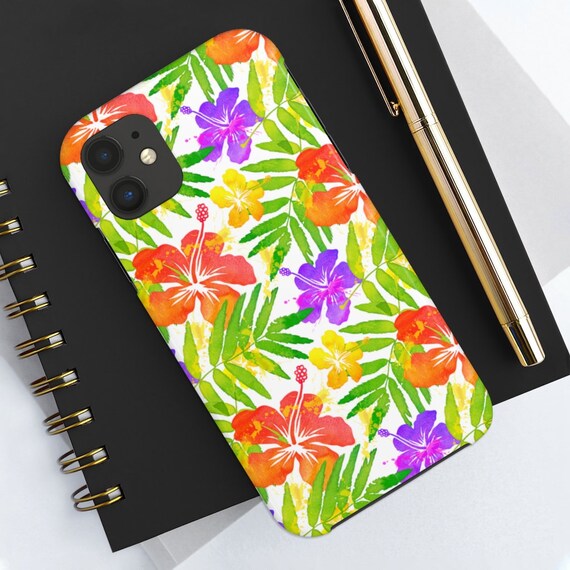 Hawiaain Flower Aesthetic Iphone 11 Case Iphone 11 X 8 7 6 Etsy