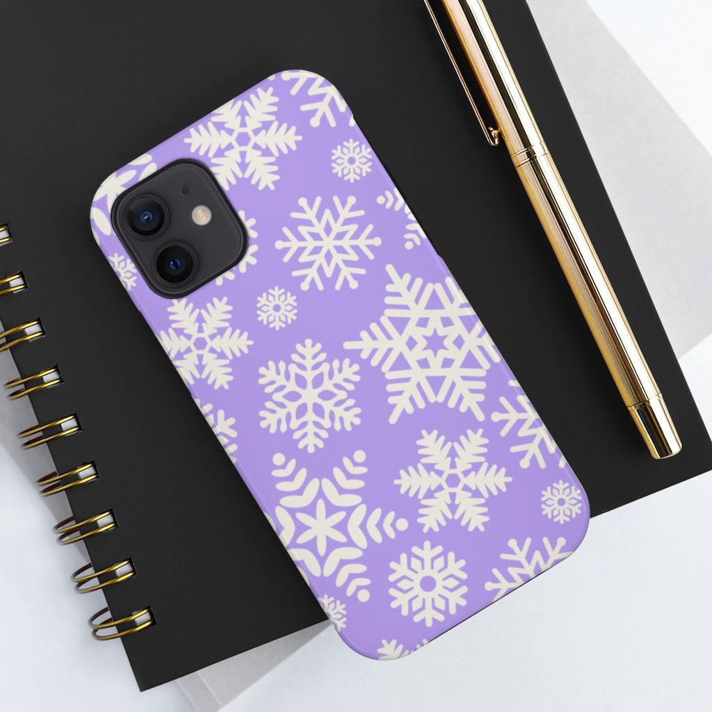 Neon Purple Christmas Aesthetic Iphone Case Iphone 11 X 8 7 6 Etsy