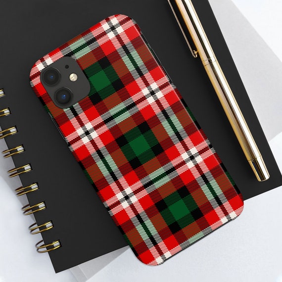 Christmas Plaid Aesthetic Iphone 11 Case Iphone 11 X 8 7 6 Etsy