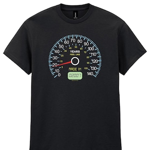 Mens 18th Birthday T-Shirt, Speedometer Born in 2007, Years Feel Like Funny Gift