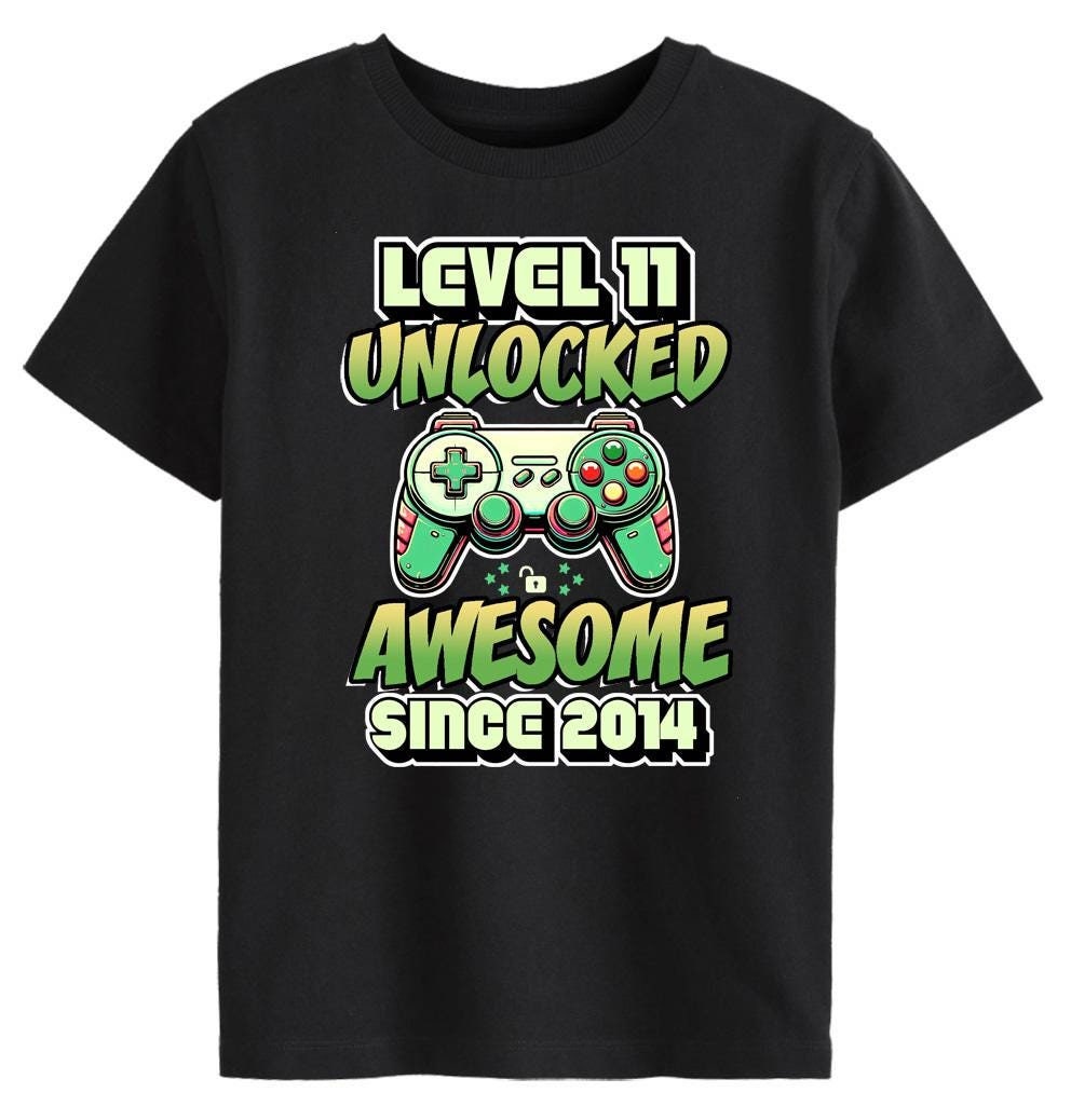 Kids Awesome Since 2014 11th Birthday T-shirt, Retro Gaming
