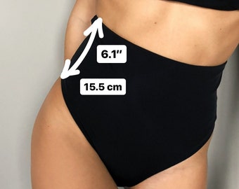 High waisted bikini bottom / high waist thong bikini / high rise bikini / high waist thong swim / swim bottoms high rise / high waist thong