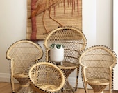 Small Mini Wicker Peacock Chair