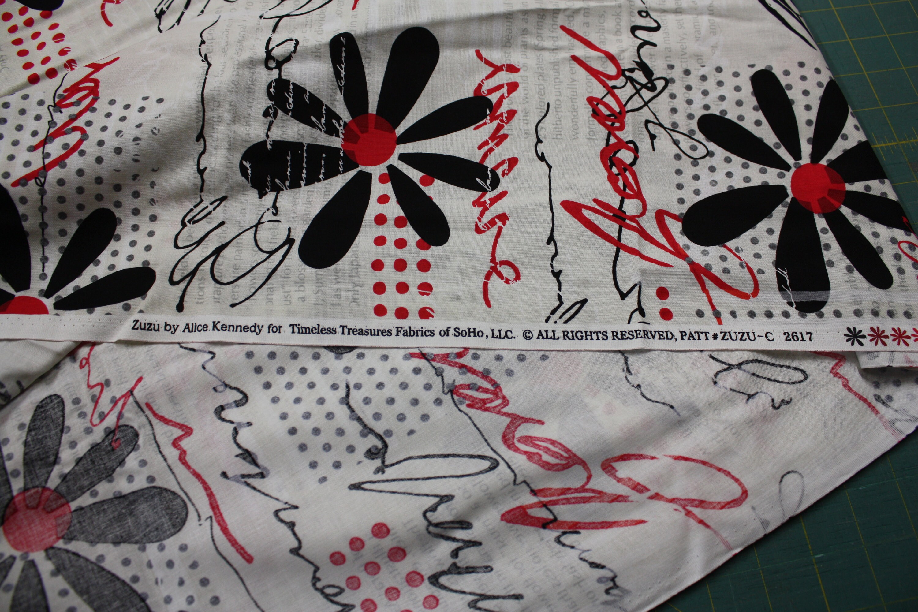1 Yard of New Fabric Zuzu by Alice Kennedy for Timeless