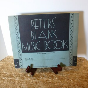 SALE! Peters&#39; Blank Music Book Published by Willis Music Co Vintage 1940&#39;s