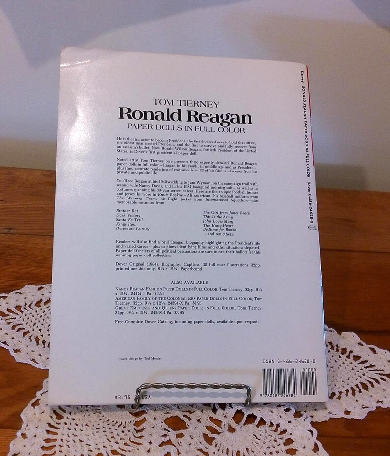 Ronald Reagan Paper Doll Book (NEW) by Tom Tierney image 4