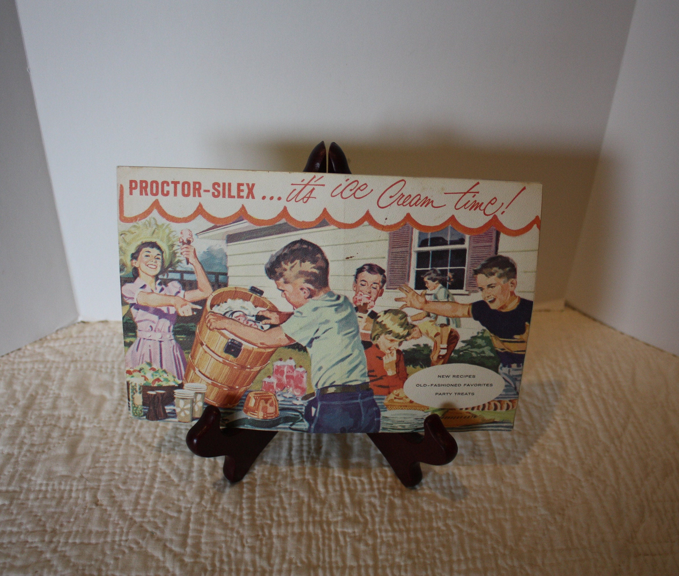 Vintage Proctor silex Ice Cream Maker Instructions Recipe Manual Etsy