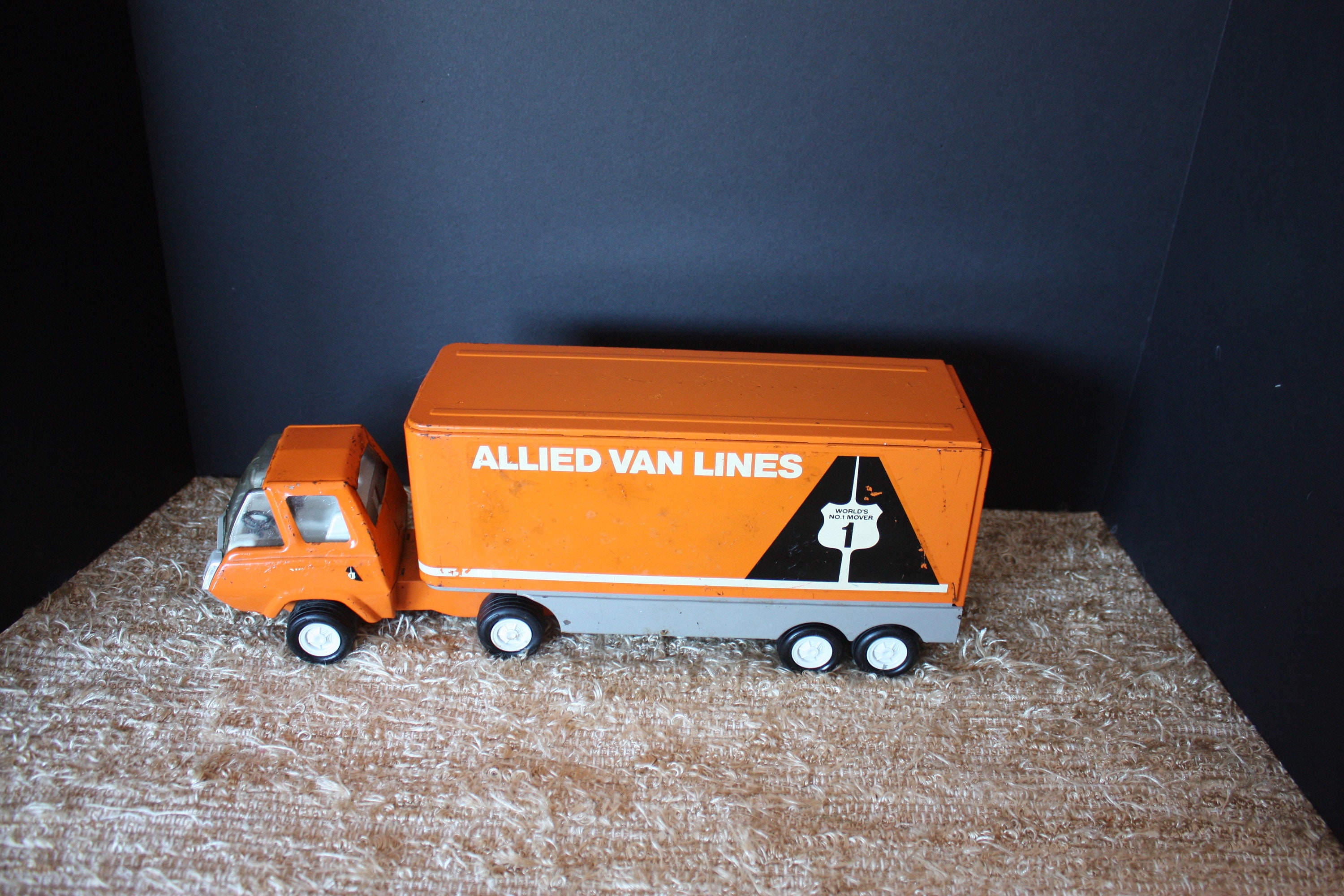 Vintage Tonka Allied Van Lines Mover Semi Truck Trailer Orange - Etsy