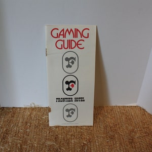 SALE! Gaming Guide Frontier Hotel Las Vegas Vintage 1960&#39;s Memorabilia