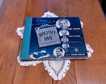 Vintage 1940s Holiday Inn 78 RPM Album | Bing Crosby, Fred Astaire (Decca 306-18M)