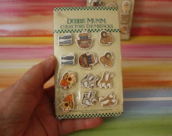 Set of 12 Debbie Mumm Collector's Thumbtacks 1990s