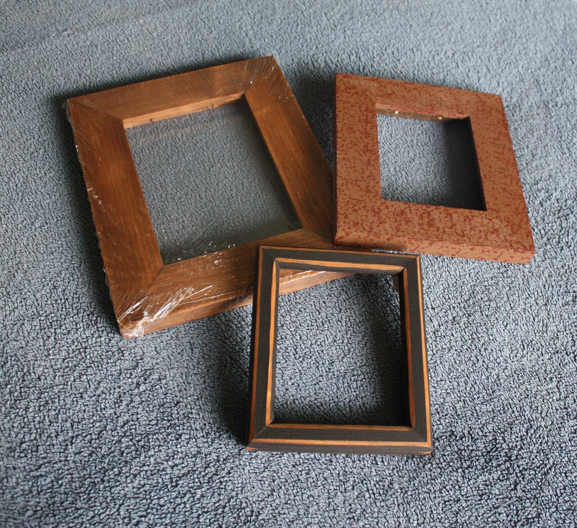 Three Wood Needlework Frames Etsy