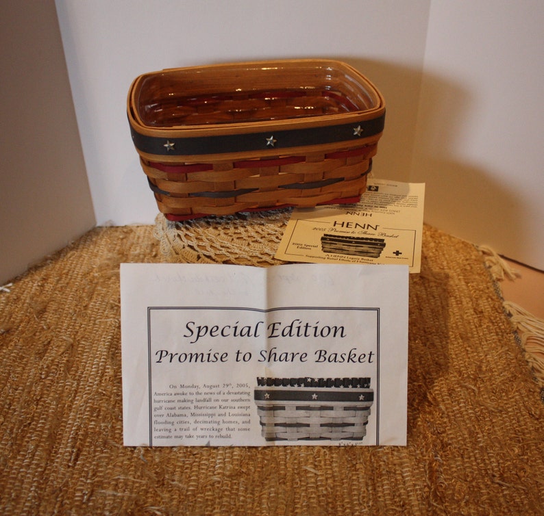 Vintage of Gerald Henn Basket Promise to Share Etsy