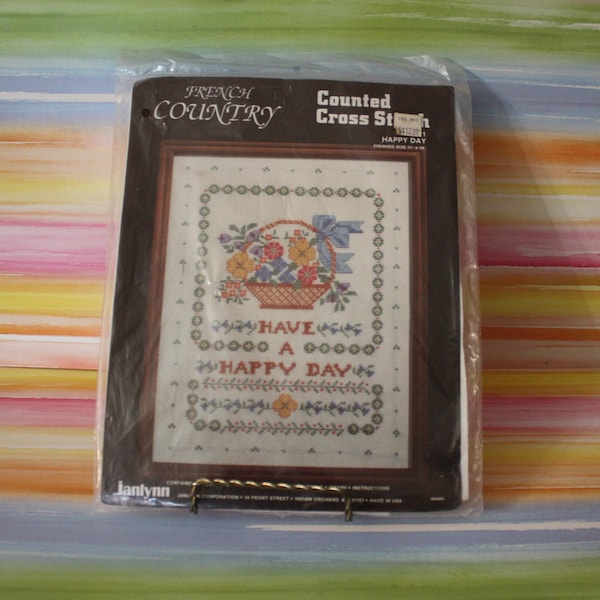 Janlynn Counted Cross Stitch Kit French Country "Happy Day" No 50-91 Unused Unopened