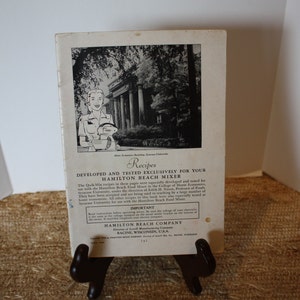 1948 Hamilton Beach Food Mixer Instructions and Tested Recipes Cookbook
