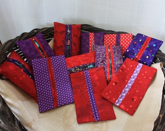 One Red Hat Theme Travel Tissue Holder / Christmas Stocking Stuffer Tissue Packet NOT Included