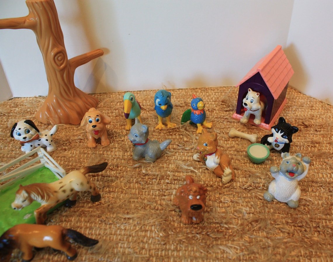 SALE Jasman Toy Animal Figurines Vintage 1990s Dogs Cats Etsy