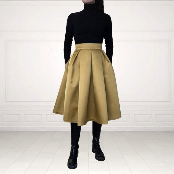 satin formal skirt