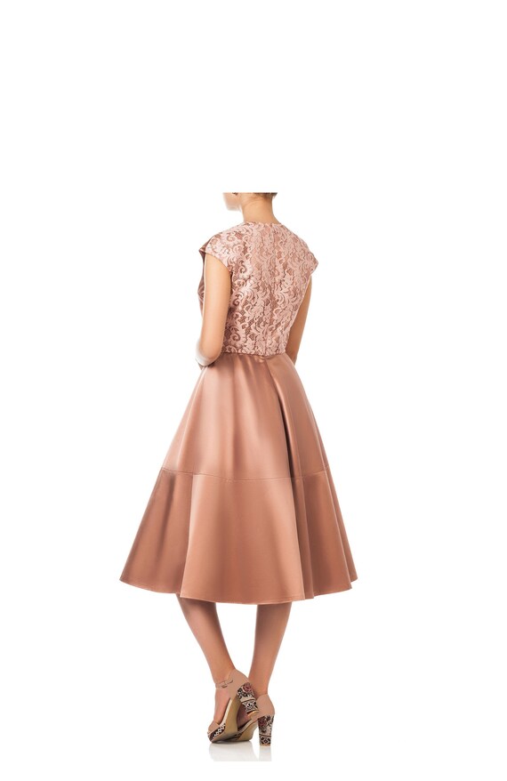 rosy prom dress