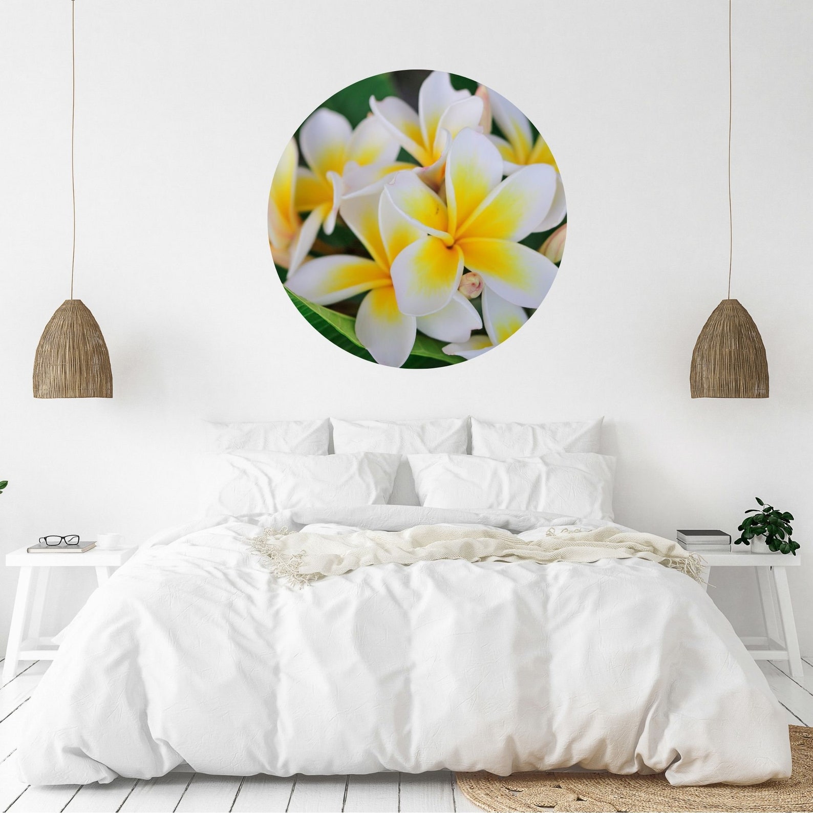 Frangipani Wall Sticker Removable Wall Stickers Wall decor Etsy