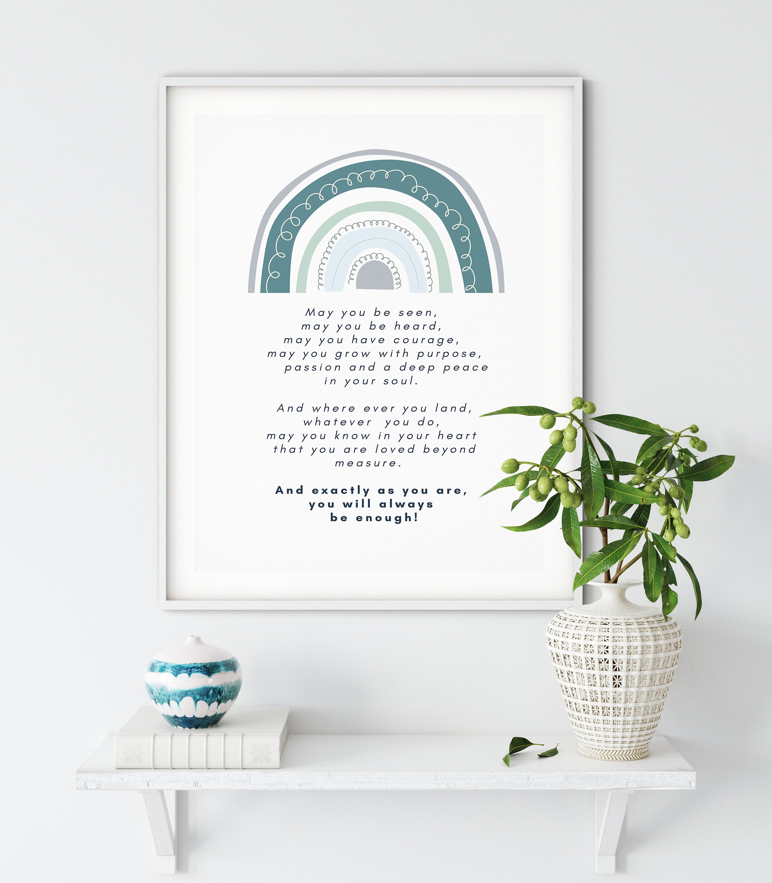 You Are Enough Poem Print Mindful Poems Poems for Children Etsy UK