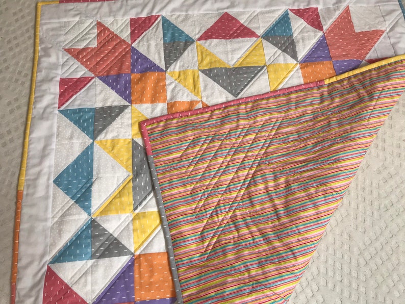 Sunshine Day Quilt Toddler Cot Quilt Modern Crib Bedding Etsy