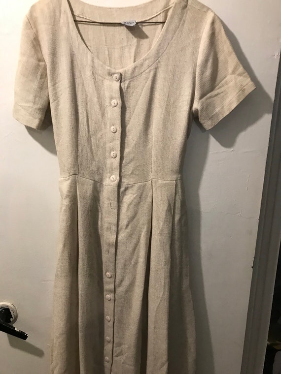 long linen dress/rayon wide size