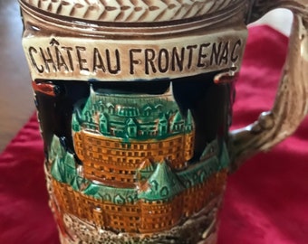 stein chope souvenir du chateau frontenac et  basilique