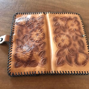 portefeuille vintage en cuir