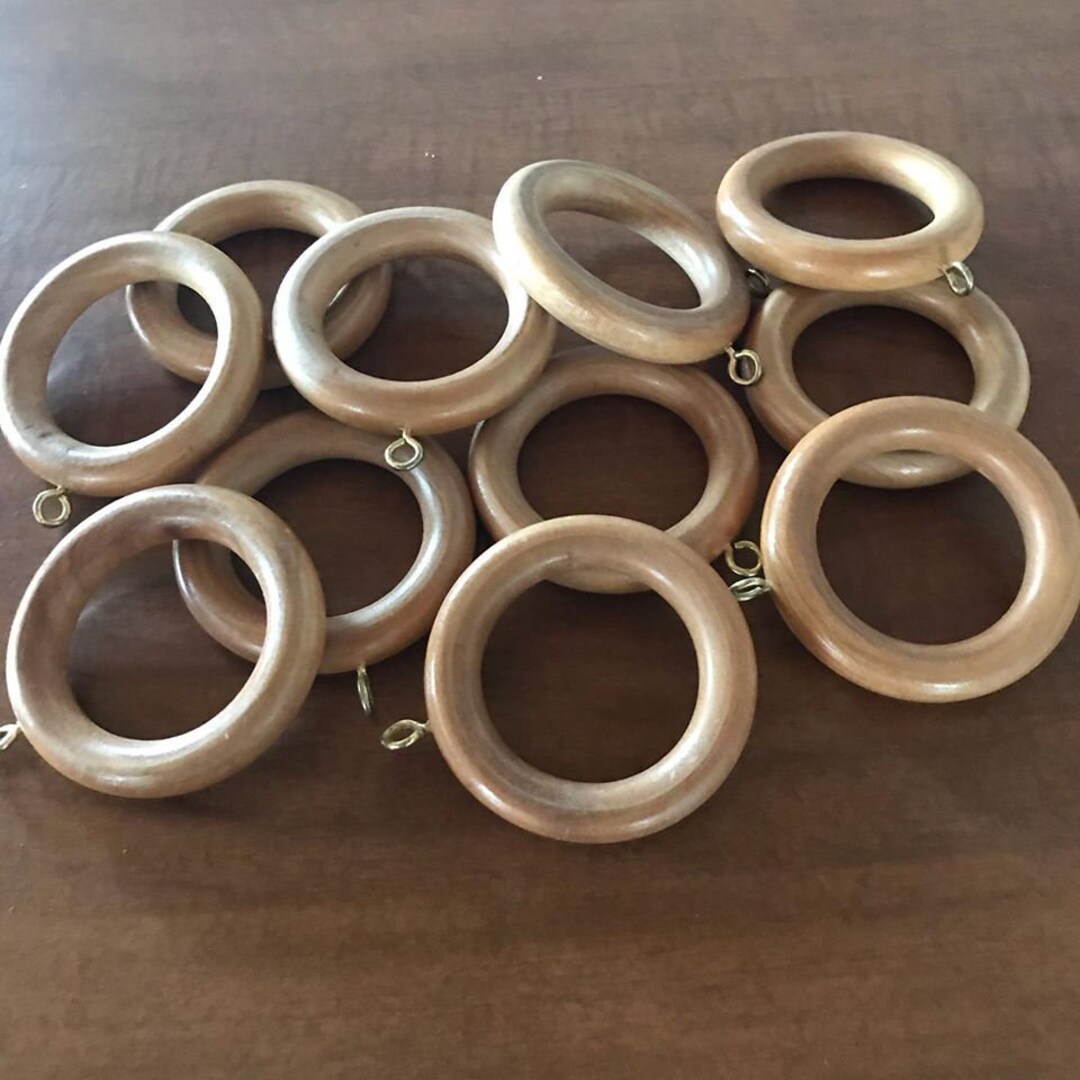Wooden Rings for Curtains 11 Vintage Etsy