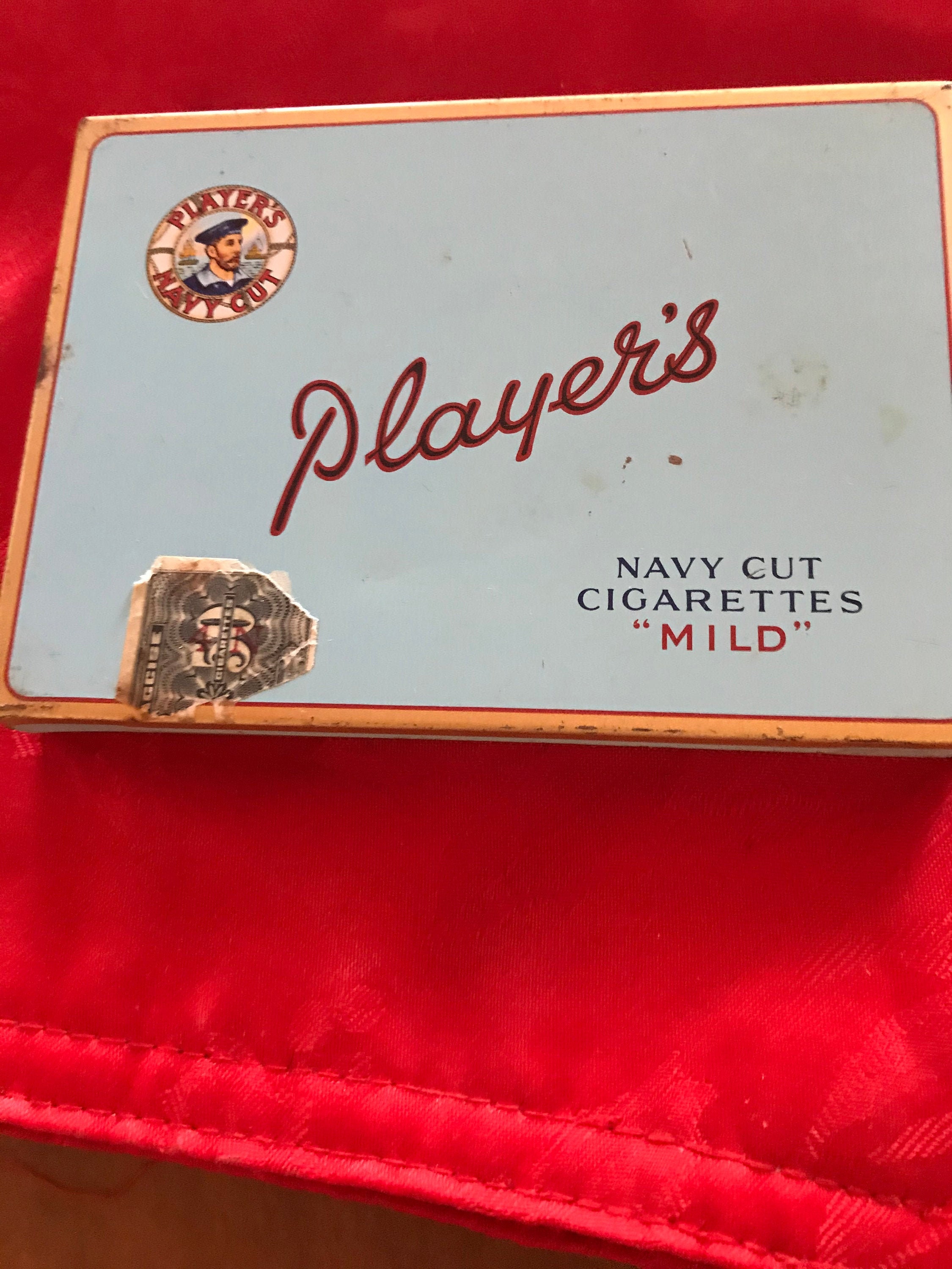 players navy cut cigarette box Mild Tin 1930'S PLAYERS NAVY CUT CIGARETTES