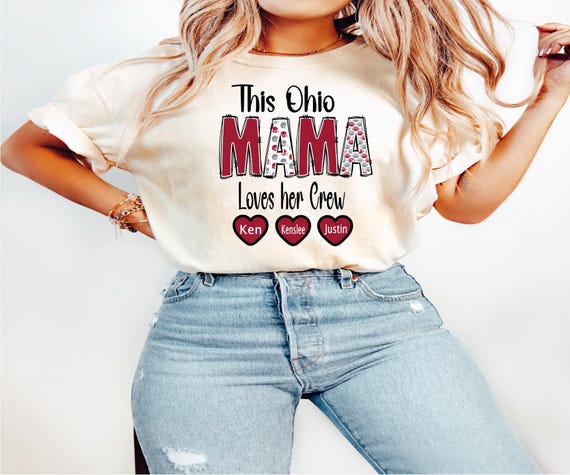 This OH Mama Loves Her Crew, Valentines, Heart, Ohio, Sublimation
