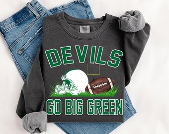Devils, Go Big Green, Friday Night Lights, Mascot, Football, Basketball, Sports, Customize, Sublimation, Digital Download, PNG File