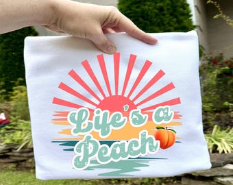 Life's a Peach, Beach, Life's a Beach, Funny, Summer, Comfort Color, Sublimation, Digital Download, PNG File
