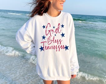 God Bless Tennessee, TN, Stars, Stripes, July 4th, Patriotic, Memorial Day, SVG, Sublimation, Digital Download, PNG File