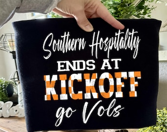 Southern Hospitality Ends at Kickoff, Vols, Tennessee, TN, Football, Sports, Comfort Color, Sublimation, Digital Download, PNG File