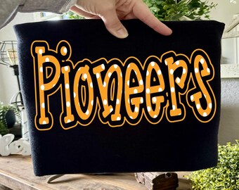 Pioneers, Football, Polka Dot, Polkadot, Basketball, Sports, Comfort Color, Sublimation, Digital Download, PNG File