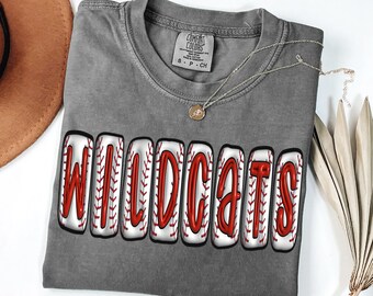 Wildcats Baseball, Trojans, Baseball, Retro, 3D Font, Sublimation, Digital Download, PNG File