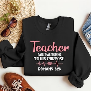 Teacher, Called According to His Purpose, Romans 8:28, Spring, Digital Download, PNG File