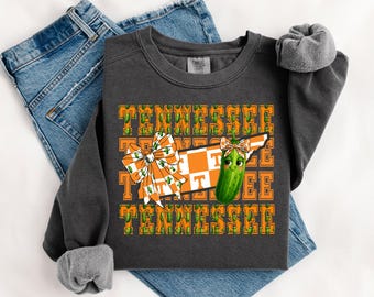 Tennessee, Pickle, Croquette Bow, Cute Pickle, Leopard, Football, TN, Vols, Sublimation, Digital Download, PNG File