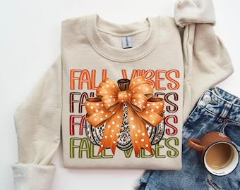 Fall Vibes, Pumpkin, Leopard Pumpkin, Bow, Cozy Season, Sweater Weather, Sublimation, Digital Download, PNG File