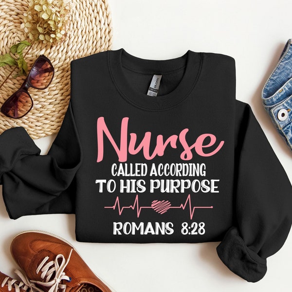 Nurse, Called According to His Purpose, Romans 8:28, Sublimation, Spring, Digital Download, PNG File