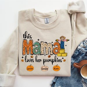 This Mama Loves Her Pumpkins, Fall, Scarecrow, Custom, Leopard Pumpkin, Sublimation, Digital Download, PNG File