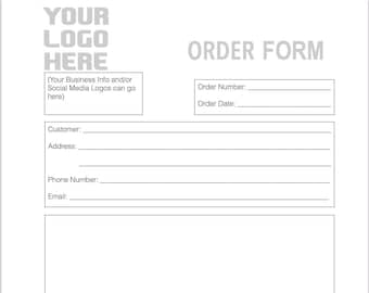 Custom Design & Personalized Order Form - Boutique / Direct Sales