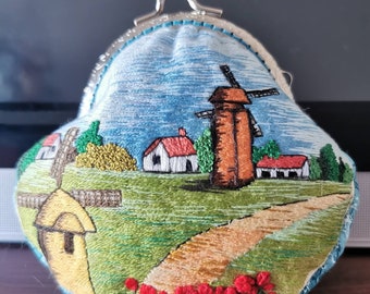 Monedero de monedas bordado a mano