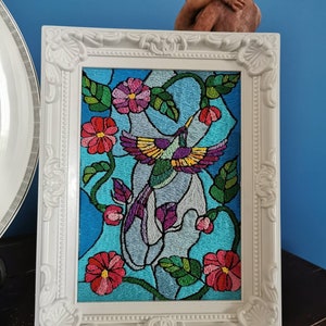 Blue birds fly - Hand Embroidery